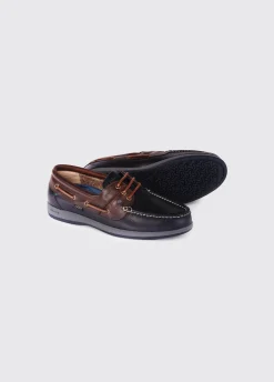 Mariner Moccasin - Navy/Brown