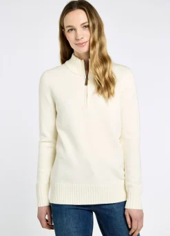 Markham Women's zip neck sweater - Chalk