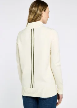 Markham Women's zip neck sweater - Chalk