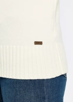 Markham Women's zip neck sweater - Chalk