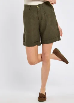 Maryland Women’s Linen Shorts - Khaki