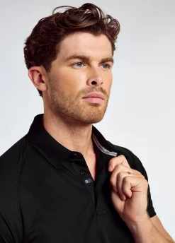 Menton Men's Technical Polo - Black