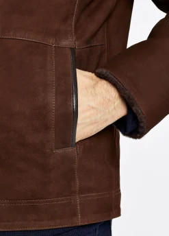 Merriman Men’s Leather Jacket – Walnut