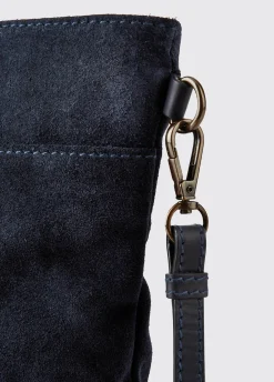 Millymount Ladies Suede Clutch - French Navy