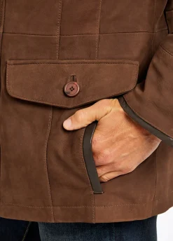 Moore Leather Jacket - Walnut