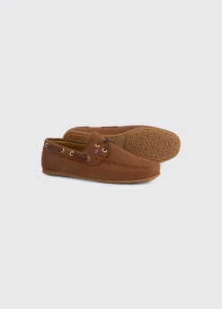 Neptune Ladies Soft Leather Deck Shoe - Caramel