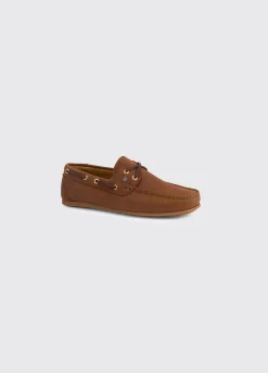 Neptune Ladies Soft Leather Deck Shoe - Caramel