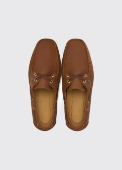 Neptune Ladies Soft Leather Deck Shoe - Caramel