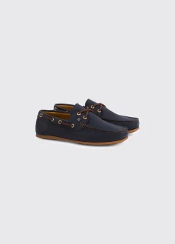 Neptune Ladies Soft Leather Deck Shoe - Navy