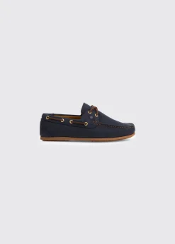 Neptune Ladies Soft Leather Deck Shoe - Navy