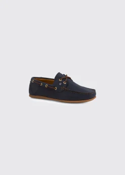 Neptune Ladies Soft Leather Deck Shoe - Navy
