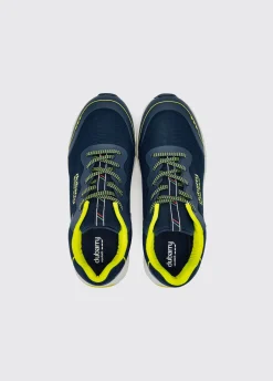 Palermo Ladies Lightweight Sporty Trainer - Navy/Citrus