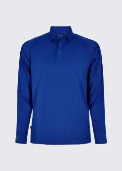 Piraeus Men's Long Sleeve Technical Polo - Ultramarine