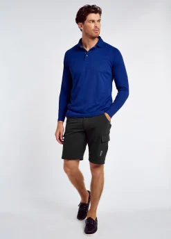 Piraeus Men's Long Sleeve Technical Polo - Ultramarine