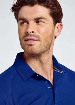 Piraeus Men's Long Sleeve Technical Polo - Ultramarine