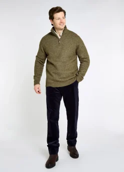 Power Men's Zip neck sweater - Dusky Green