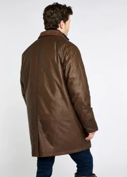 Prospect Men's wax cotton coat - Café
