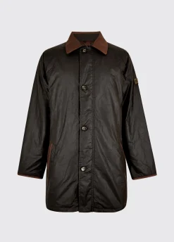 Prospect Men's wax cotton coat - Verdigris