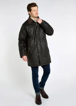 Prospect Men's wax cotton coat - Verdigris