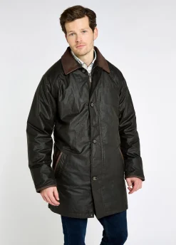 Prospect Men's wax cotton coat - Verdigris