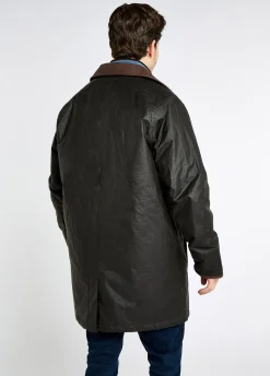 Prospect Men's wax cotton coat - Verdigris