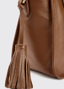 Ramelton Medium Size Leather Handbag - Caramel