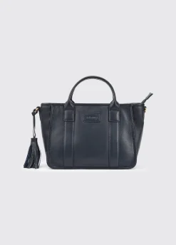 Ramelton Medium Size Leather Handbag - Navy