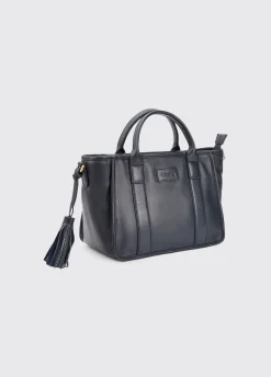 Ramelton Medium Size Leather Handbag - Navy