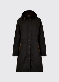 Redington Ladies Long Wax Coat - Black