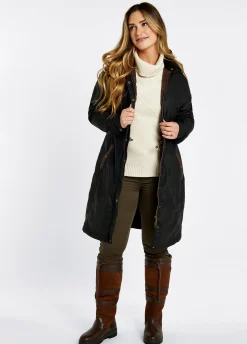 Redington Ladies Long Wax Coat - Black