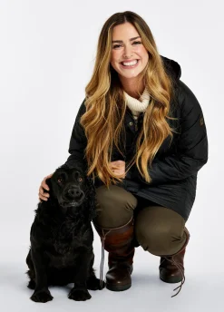 Redington Ladies Long Wax Coat - Black
