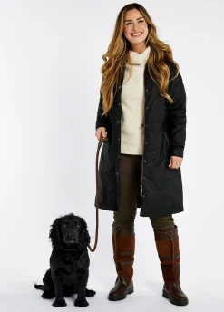 Redington Ladies Long Wax Coat - Black