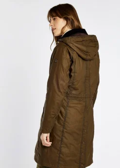 Redington Ladies Long Wax Coat - Ginger