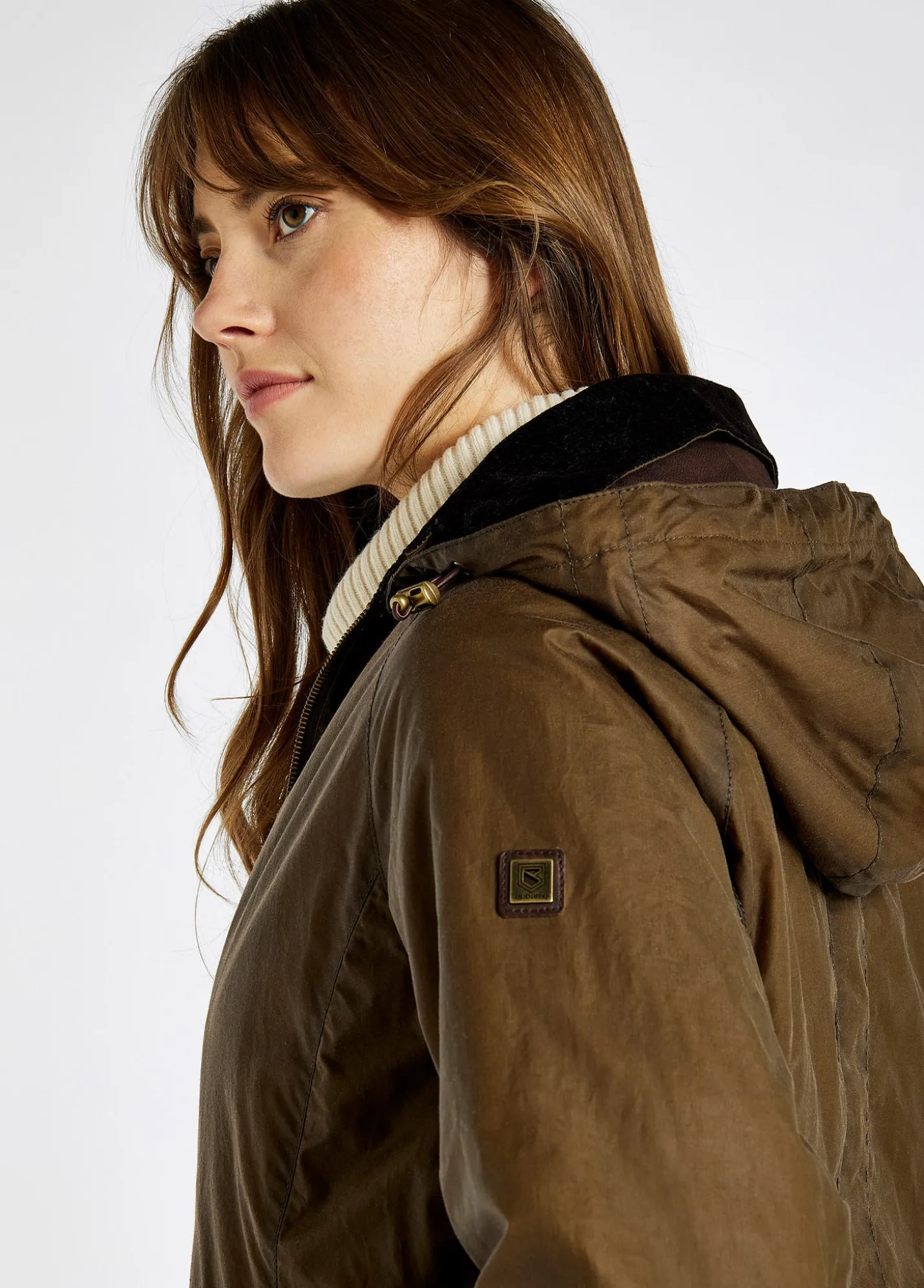 Redington Ladies Long Wax Coat - Ginger