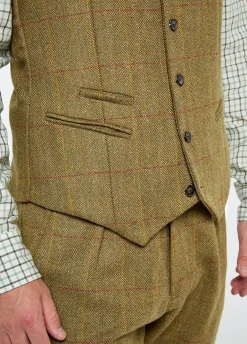 Redwood Men's Tweed Waistcoat - Elm