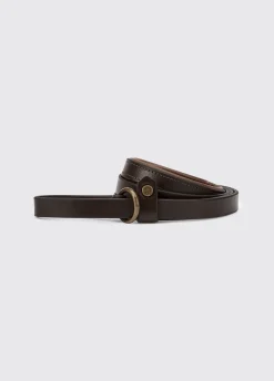 Riley 5ft Leather slip lead - Mahogany