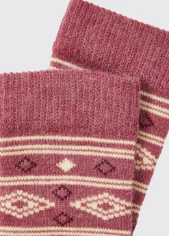 Rolestown Fair Isle Alpaca socks - Clover