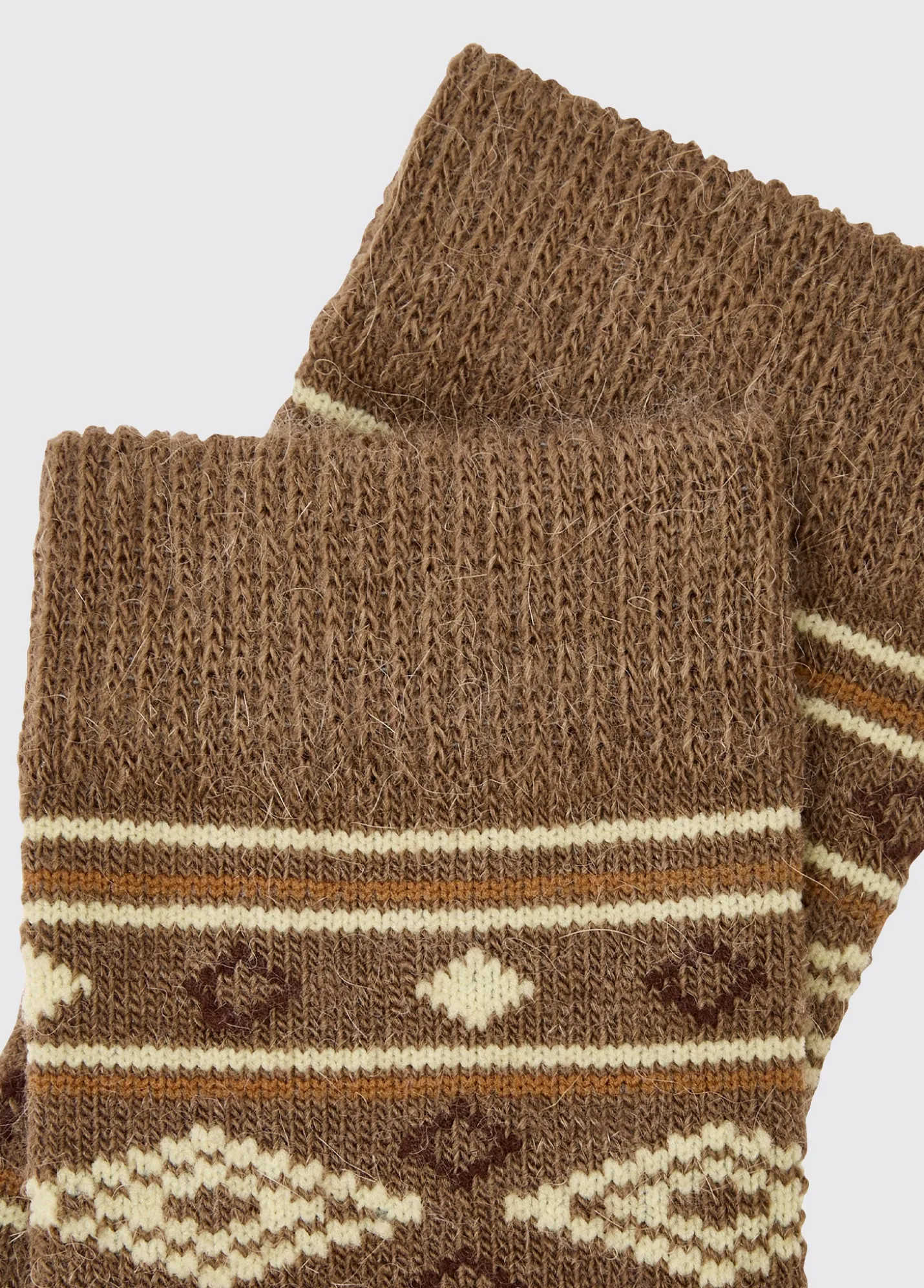 Rolestown Fair Isle Alpaca socks - Elk