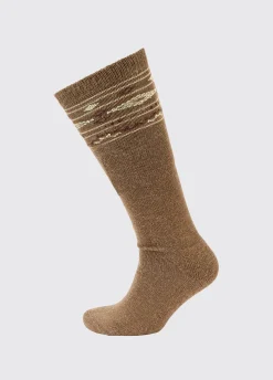 Rolestown Fair Isle Alpaca socks - Elk