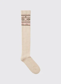 Rolestown Fair Isle Alpaca socks - Oat