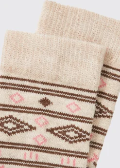 Rolestown Fair Isle Alpaca socks - Oat
