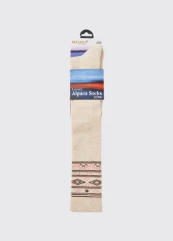 Rolestown Fair Isle Alpaca socks - Oat