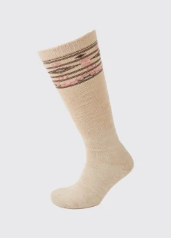 Rolestown Fair Isle Alpaca socks - Oat