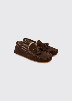 Rosslare Women's Moccasin Slipper - Cigar