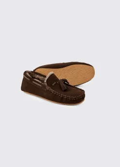 Rosslare Women's Moccasin Slipper - Cigar