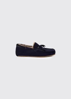 Rosslare Women's Moccasin Slipper - French Navy