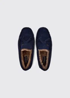 Rosslare Women's Moccasin Slipper - French Navy