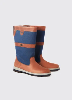 Shamrock Men's Sailing Boot - Navy/Brown