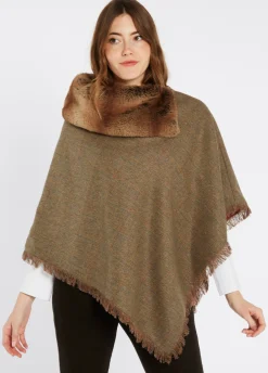 Silverfir Women's Tweed Poncho - Burren