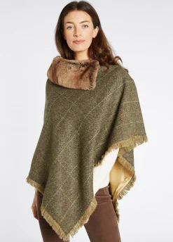 Silverfir Women's Tweed Poncho - Thistle